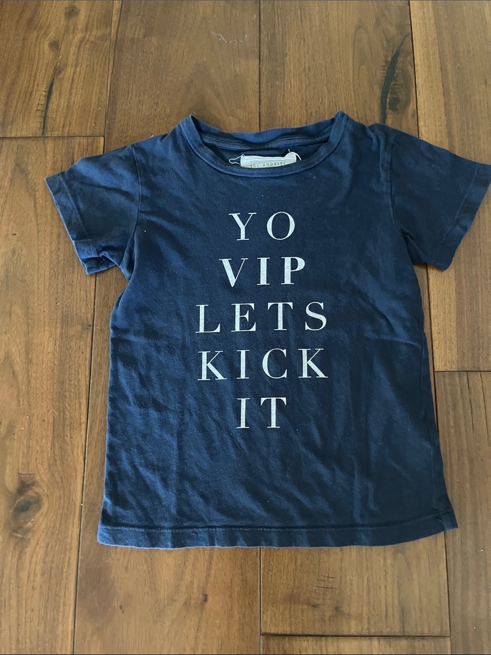 Sol Angeles Navy & White 'YO VIP LETS KICK IT' Kids Graphic Tee